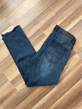 PROJEK RAW Jeans Men's 33x31 Dark Wash Slim Straight Stretch Denim Blue